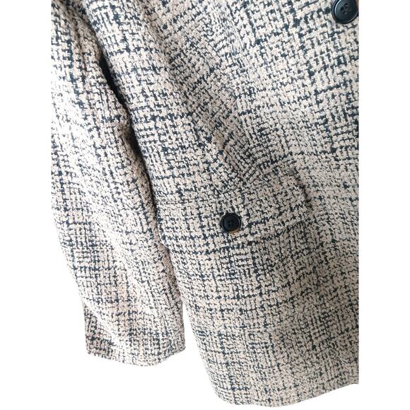 Linea by Louis Dell’Olio 20W Blazer Jacket Pink Black Tweed Textured Pockets - Picture 7 of 14